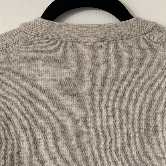 NWT J. CREW FACTORY Gray Lambswool V-Neck Long Sleeves Cardigan Sweater Size S - Picture 10 of 14